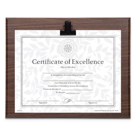 Picture of DAX® Plaque With Metal Clip, Wood, 8 1/2 x 11 Insert, Walnut