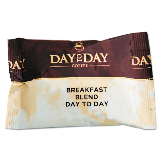 Picture of Day to Day Coffee® 100% Pure Coffee, Breakfast Blend, 1.5 oz Pack, 42 Packs/Carton