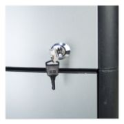 Picture of Storex Two-Drawer Mobile Filing Cabinet, Metal Siding, 19w x 15d x 23h, Silver/Black