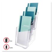 Picture of deflecto® Multi Compartment DocuHolder, Four Compartments, 4 7/8w x 6 1/8d x 10h, Clear