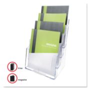 Picture of deflecto® Multi Compartment DocuHolder, Four Compartments, 9 3/8w x 7d x 13 5/8h, Clear