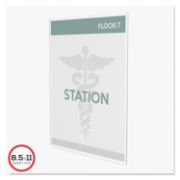 Picture of deflecto® Superior Image Cubicle Sign Holder, 8 1/2 x 11 Insert, Clear