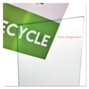 Picture of deflecto® Superior Image Swivel Sign Holder, Clear, 8 1/2 x 11 Insert, Silver