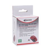 Picture of Innovera® Mini Wireless Optical Mouse, Three Buttons, Red/Black