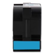 Picture of TZE STANDARD ADHESIVE LAMINATED LABELING TAPE, 1.4" X 26.2 FT, BLACK ON BLUE