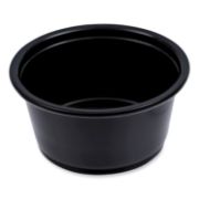 Picture of Boardwalk® Soufflé/Portion Cups, 2 oz, Polypropylene, Black, 2500/Carton