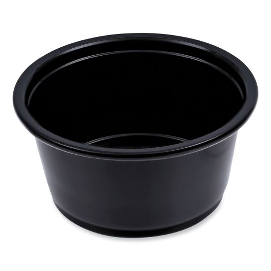 Picture of Boardwalk® Soufflé/Portion Cups, 2 oz, Polypropylene, Black, 2500/Carton