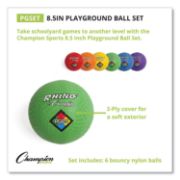 Picture of Champion Sports Playground Ball Set, Nylon, Assorted Colors, 6/Set
