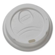 Picture of Dixie® Dome Hot Drink Lids, 8oz Cups, White, 100/Sleeve, 10 Sleeves/Carton