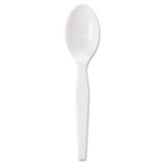 Picture of Dixie® Individually Wrapped Polystyrene Cutlery, Teaspoons, White, 1000/Carton