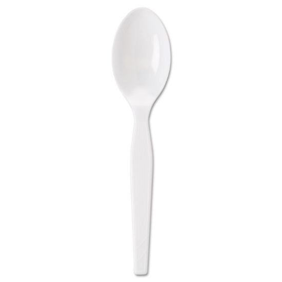 Picture of Dixie® Individually Wrapped Polystyrene Cutlery, Teaspoons, White, 1000/Carton