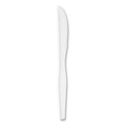 Picture of Dixie® Plastic Cutlery, Heavyweight Knives, White, 1000/Carton