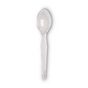 Picture of Dixie® Plastic Cutlery, Heavyweight Teaspoon, Crystal Clear, 6", 1000/Carton