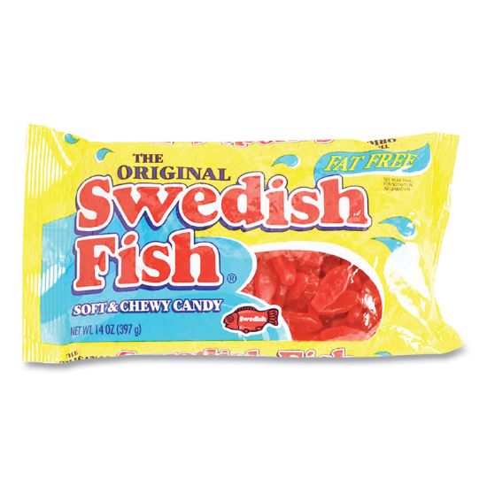 Picture of Swedish Fish® Candy, Original Flavor, Red, 14 oz Bag