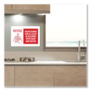 Picture of Avery® Preprinted Surface Safe Wall Decals, 10 x 7, Wash Hands for at Least 20 Seconds, White/Red Face, Red Graphics, 5/Pack