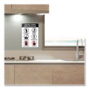Picture of Avery® Preprinted Surface Safe Wall Decals, 7 x 10, Prevent Germs from Spreading, White/Black Face, Black Graphics, 5/Pack