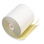 Picture of Paper Rolls, Two Ply Receipt Rolls, 3" x 90 ft, White/Canary , 50/Carton