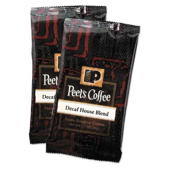 Picture of Peet's Coffee & Tea® Coffee Portion Packs, House Blend, Decaf, 2.5 oz Frack Pack, 18/Box