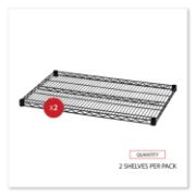 Picture of Alera® Industrial Wire Shelving Extra Wire Shelves, 36w x 24d, Black, 2 Shelves/Carton