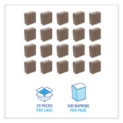 Picture of Boardwalk® Tall Fold Dispenser Napkins, 1-Ply, 13 x 6, Kraft, 500/Pack, 20 Packs/Carton
