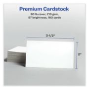 Picture of Avery® Print-to-the-Edge Microperf Business Cards, Color Laser, 2 x 3 1/2, Wht, 160/Pk