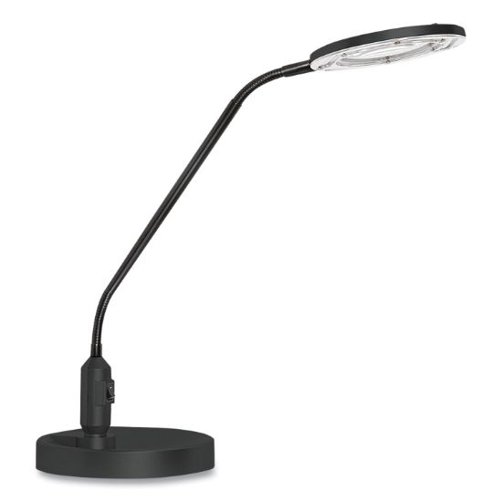 Picture of Alera® LED Magnifier Lamp, Desktop or Clamp-on, 19" High, Black