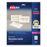 Picture of Avery® Printable Microperf Business Cards, Laser, 2 x 3 1/2, Ivory, Uncoated, 250/Pack