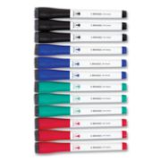 Picture of U Brands Medium Point Low-Odor Dry-Erase Markers with Erasers, Assorted Colors, 12/Pack