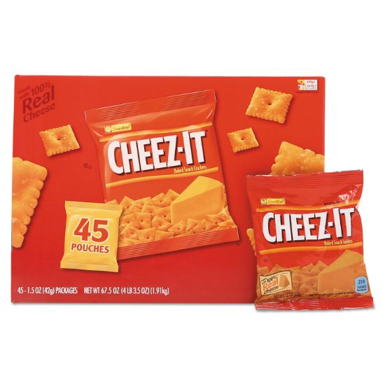 Picture of Sunshine® Cheez-it Crackers, Original, 1.5 oz Pack, 45 Packs/Carton