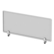 Picture of Alera® Polycarbonate Privacy Panel, 47w x 18h, Silver