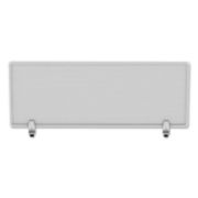 Picture of Alera® Polycarbonate Privacy Panel, 47w x 18h, Silver