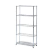 Picture of Alera® Residential Wire Shelving, Five-Shelf, 36w x 14d x 72h, Silver