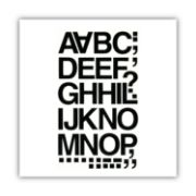 Picture of Chartpak® Press-On Vinyl Letters & Numbers, Self Adhesive, Black, 1 1/2"h, 37/Pack