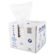 Picture of Inteplast Group Food and Utility Bags, 8 x 4 x 18, 8-Quart, 1.20 Mil, Clear, 1000/Carton