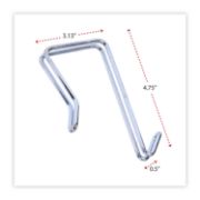 Picture of Alera® Single Sided Partition Garment Hook, Silver, Steel, 2/PK