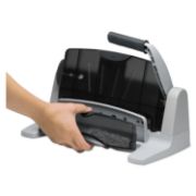 Picture of Swingline® 40-Sheet LightTouch Two-to-Seven-Hole Punch, 9/32" Holes, Black/Gray