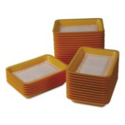 Picture of International Tray Pads Meat Tray Pads, 6w x 4 1/2d, White/Yellow, 2000/Carton