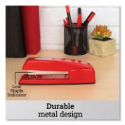 Picture of Swingline® 747 Business Full Strip Desk Stapler, 25-Sheet Capacity, Rio Red