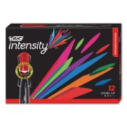 Picture of BIC® Intensity Chisel Tip Permanent Marker, Broad, Assorted Colors, Dozen