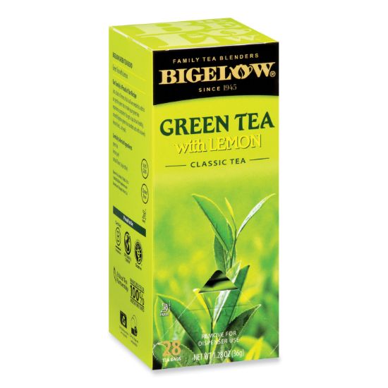 Picture of Bigelow® Green Tea with Lemon, Lemon, 0.34 lbs, 28/Box