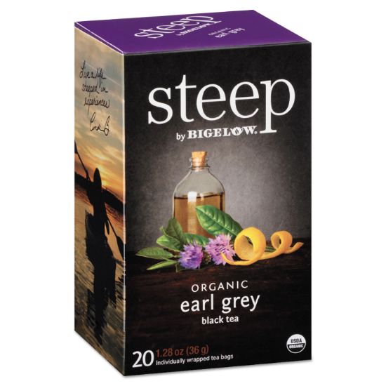 Picture of Bigelow® steep Tea, Earl Grey, 1.28 oz Tea Bag, 20/Box