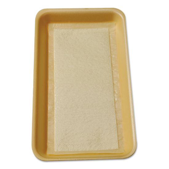 Picture of International Tray Pads Meat Tray Pads, 6w x 4 1/2d, White/Yellow, 2000/Carton