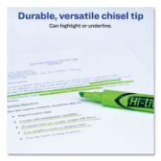 Picture of Avery® HI-LITER Desk-Style Highlighter, Chisel Tip, Fluorescent Green Ink, Dozen