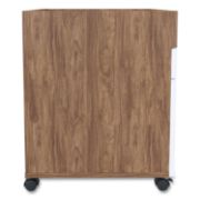 Picture of Union & Scale™ Essentials Two-Drawer Mobile Pedestal File, 15.5 x 21.2 x 24.2, White/Espresso