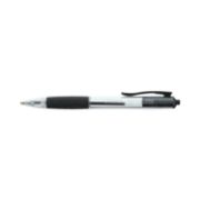 Picture of Universal™ Comfort Grip Clear Barrel Retractable Ballpoint Pen, Black Ink, 1mm, 48/Set