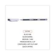 Picture of Universal™ Gel Stick Pen, 0.7 mm, Medium, Black Ink, 1 Dozen