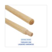 Picture of Boardwalk® Heavy-Duty Threaded End Lacquered Hardwood Broom Handle, 1 1/8" Dia. x 60 Long