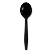 Picture of Boardwalk® Heavyweight Wrapped Polypropylene Cutlery, Soup Spoon, Black, 1000/Carton