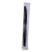 Picture of Boardwalk® Heavyweight Wrapped Polystyrene Cutlery, Knife, Black, 1000/Carton