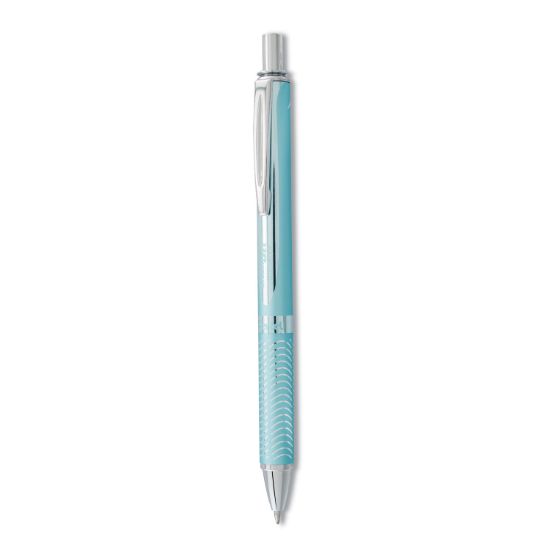 Picture of Pentel® EnerGel Alloy RT Retractable Liquid Gel Pen, .7mm, Aquamarine Barrel, Black Ink